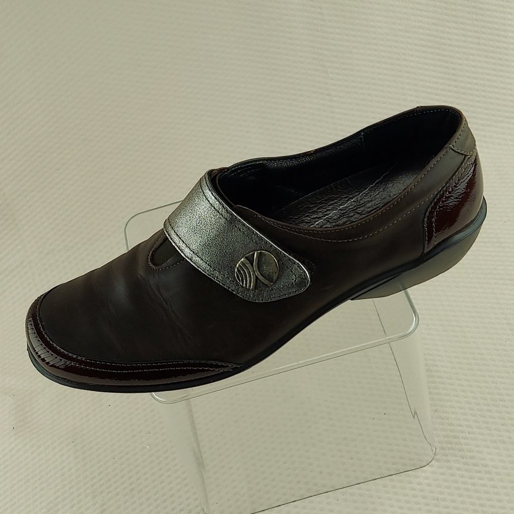 Romika Brown and Silver Leather Comfort Ankle Boot EU 42/ US 11